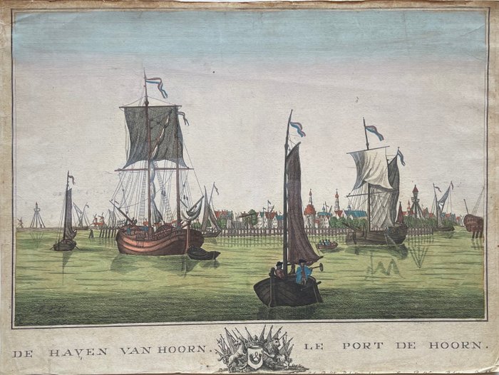 Image 2 of Netherlands, Hoorn (NH); G.B. Probst, naar M. de Sallieth, D. de Jong - De Haven van Hoorn / Le Por