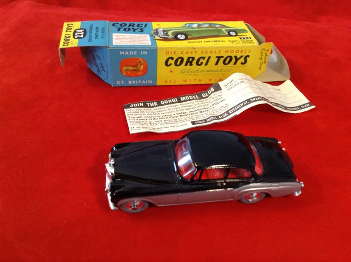 Preview of the first image of Corgi - 1:43 - ref. R224 Bentley Continental Sports Saloon by H.J. Mulliner 1954 - very rare in thi.