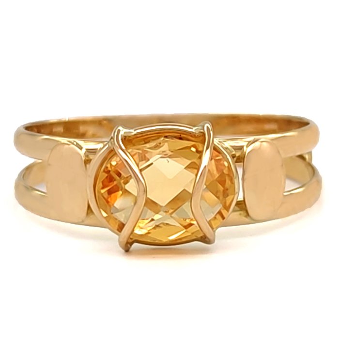 Preview of the first image of 18 kt. Yellow gold - Ring - 1.33 ct Topaz.