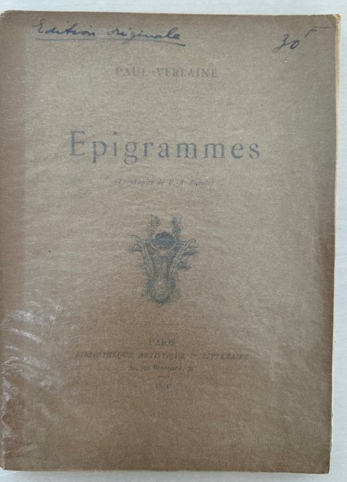 Image 2 of Paul Verlaine, F.A. Cazals - Epigrammes - 1894
