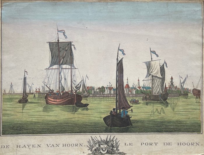 Preview of the first image of Netherlands, Hoorn (NH); G.B. Probst, naar M. de Sallieth, D. de Jong - De Haven van Hoorn / Le Por.