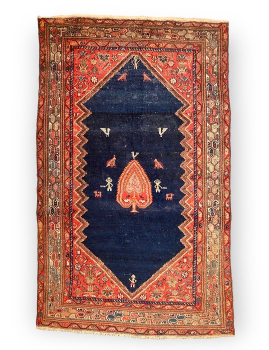 Preview of the first image of Persian Rug - Wool on cotton - Early 20th century.