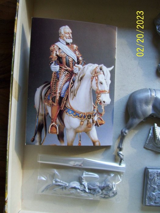Image 2 of Cimier France - Pewter military figurines Henri IV à cheval, Magellan, Officier Cavalier à cheval d