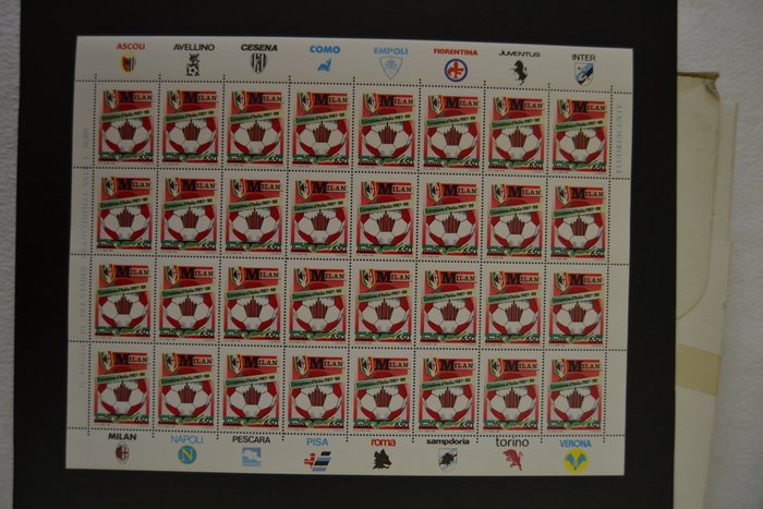Preview of the first image of Italian Republic - Football-themed souvenir sheets.