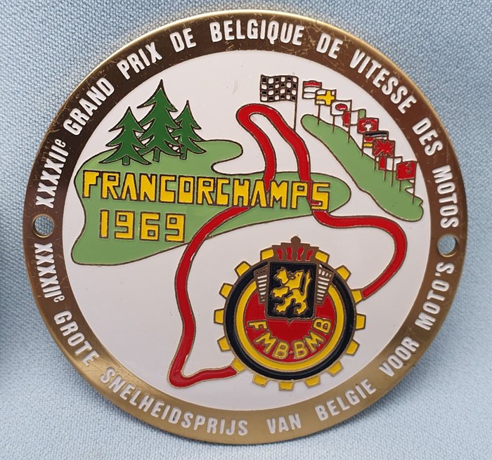 Image 3 of Emblem/mascot/badge - Grille Badge - Spa Francorchamps Grand Prix Circuit - 1960/1970