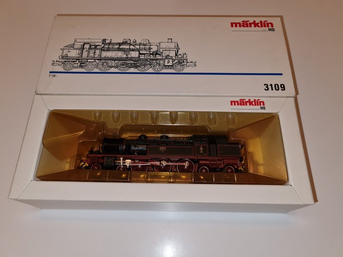 Preview of the first image of Märklin H0 - 3109 - Tender locomotive - T18 - KPEV.