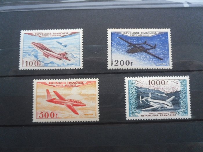Preview of the first image of France 1954/1954 - Very nice lot of Airmail with the 1954 prototypes - Y et T (30 à 33).