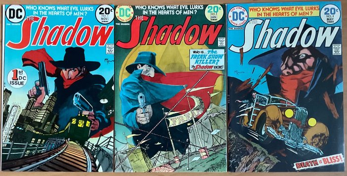 Preview of the first image of The Shadow #1 + 2 + 4 - DC Comics - Stapled - (1973/1974).