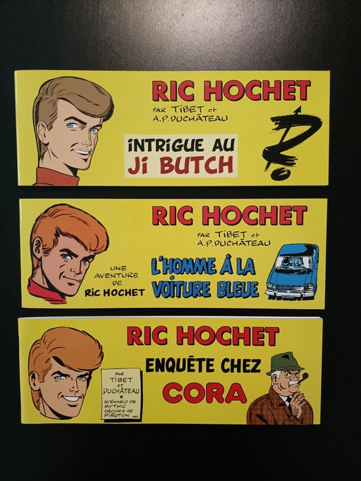 Preview of the first image of Ric Hochet - L'Homme à la voiture bleue + Intrigue au Ji Butch + Enquête chez Cora - 3x B - TL - (2.