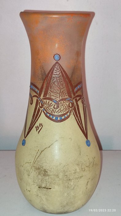 Preview of the first image of François-Théodore Legras (1839-1916) - Art Deco enamelled vase signed.