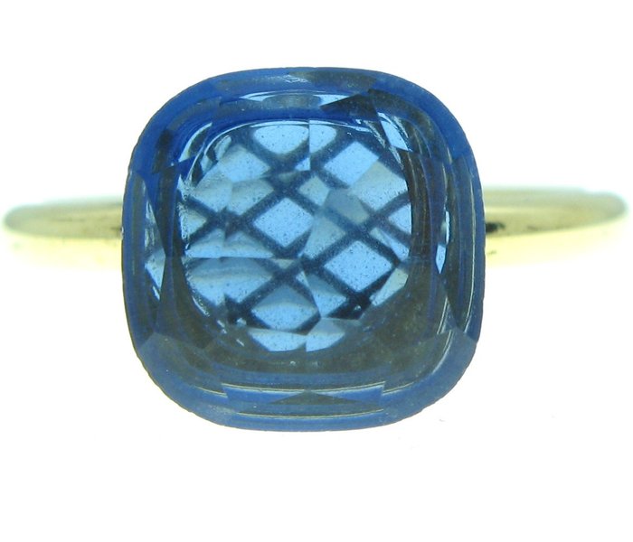 Preview of the first image of No Reserve Price - 18 kt. Yellow gold - Ring - 4.90 ct Topaz.