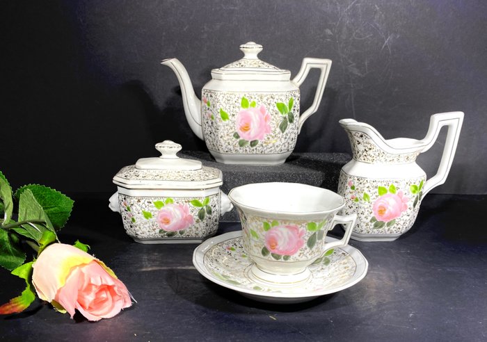Preview of the first image of Vieux Paris - Old Egoist coffee tea set - Porcelain.