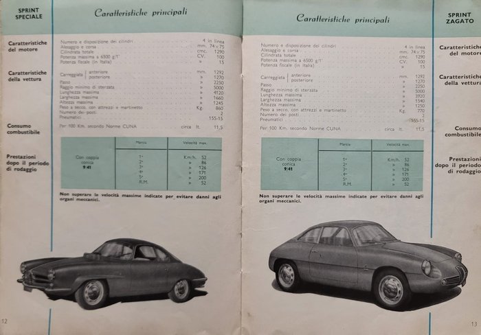 Image 3 of Documentation - Alfa Romeo Giulietta libretto Uso e manutenzione - Alfa Romeo - 1960-1970