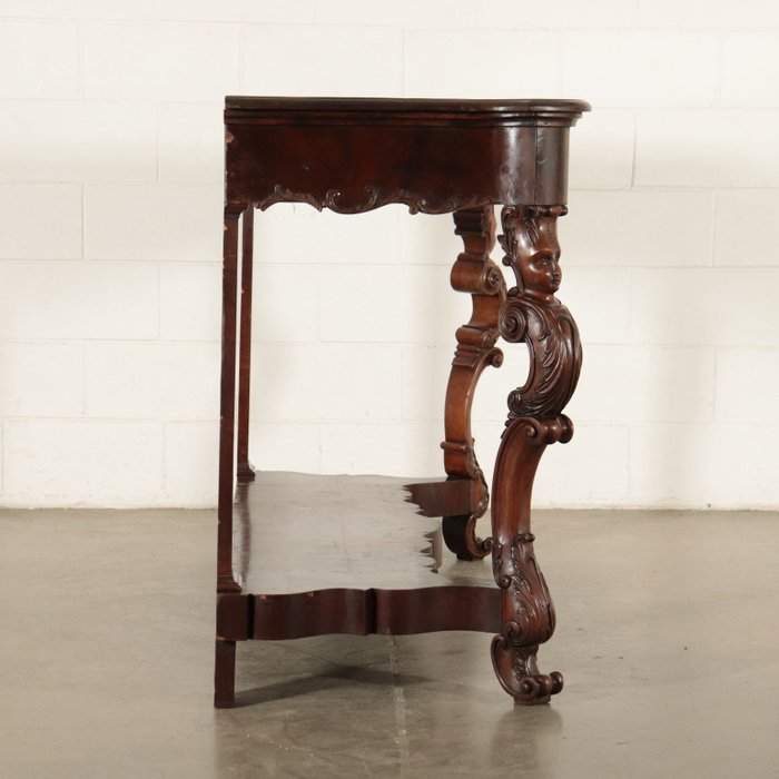 Image 3 of Console table - Louis Philippe - Mahogany - Mid 19th century