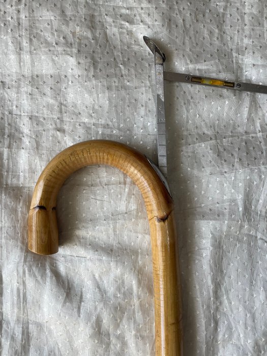 Image 2 of Walking stick of a horse merchant - Bamboo, Aluminum - Iron - Glass - Mid 20th century