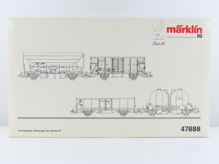 Image 2 of Märklin H0 - 47888 - Freight wagon set - 4-part set of freight wagons including a 2-axle self-loade