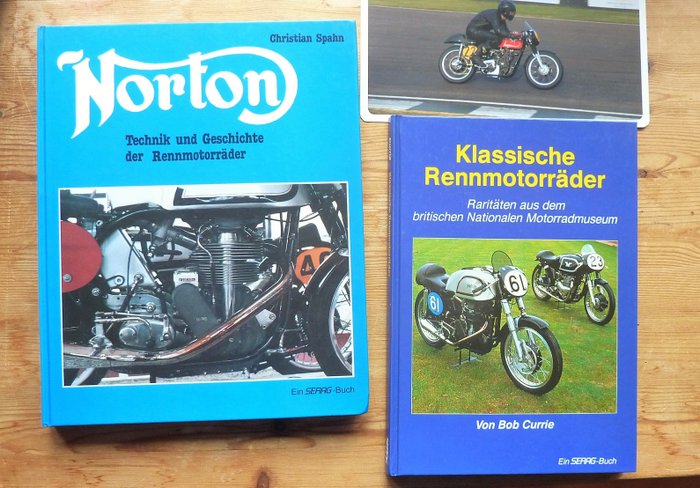 Preview of the first image of Books - 2 boeken Norton + Britse Race Motorfietsen - Norton, BSA, Matchless, Velocette etc. - 1980-.