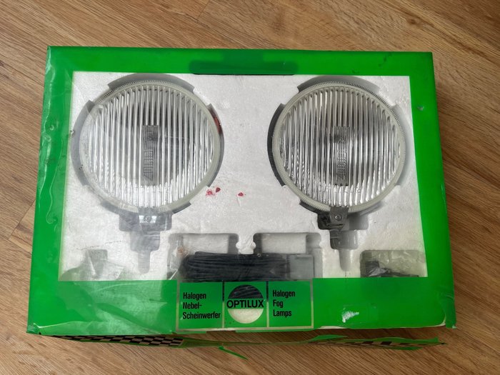 Preview of the first image of Lamp - Optilux FOG Lights NOS Like NEW Including mounting kit - Optilux - 1980-1990.
