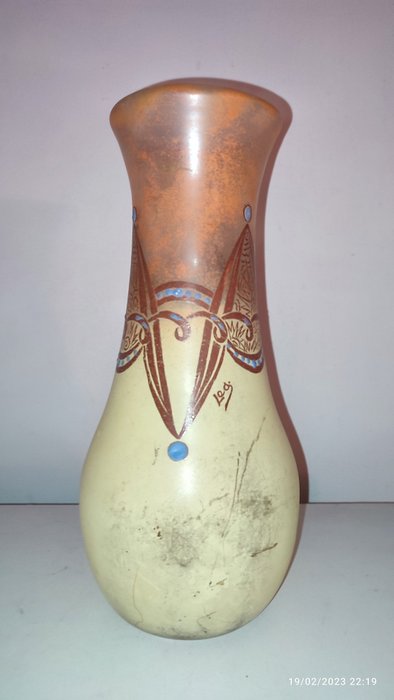 Image 2 of François-Théodore Legras (1839-1916) - Art Deco enamelled vase signed