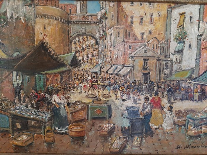 Image 3 of Ugo Mascolo (1948) - Mercato di Porta Capuana