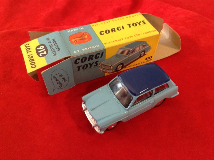 Preview of the first image of Corgi - 1:43 - ref. 216 Austin A40 Saloon Berlina 1958 - light blue with dark blue roof - very rare.