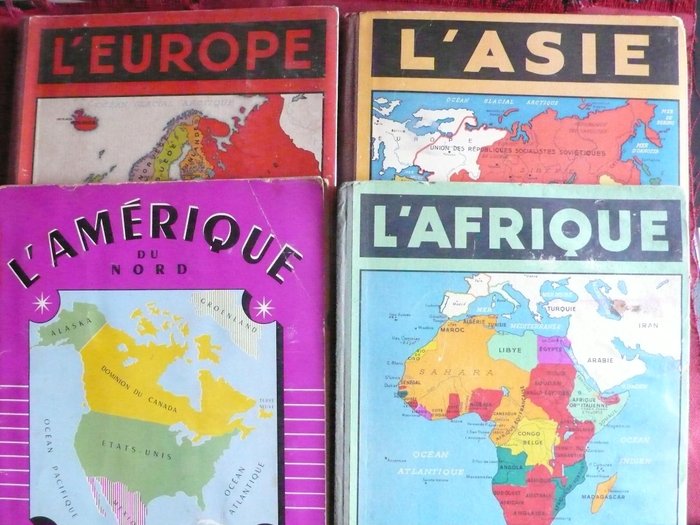 Preview of the first image of Les 4 albums d'images du Chocolat Pupier avec leurs 990 chromos: Europe, Asie, Afrique et Amérique.