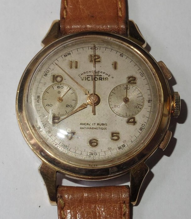 Preview of the first image of Victoria - Chronographe - Venus 188 - "NO RESERVE PRICE" - Men - 1950-1959.