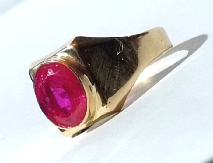 Image 3 of 18 kt. Yellow gold - Ring - 1.60 ct Ruby