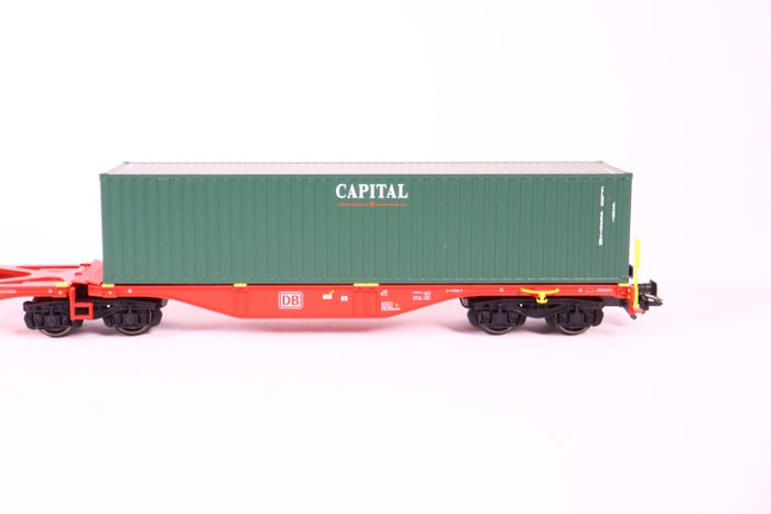 Image 3 of Märklin H0 - 47801 - Freight carriage - Double container wagon type Sggrss 80 - DB