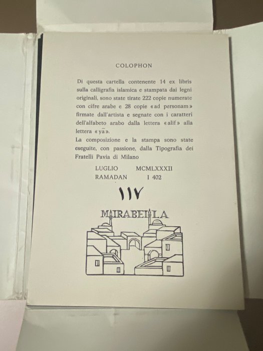 Image 3 of Francesco Gabrieli / Alessandro Bausani / Gabriele Mandel - Lot with 12 Ex libris in Arabic - 1900