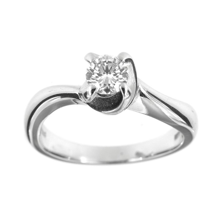 Preview of the first image of Danacci - 18 kt. White gold - Ring - 0.45 ct Diamond.