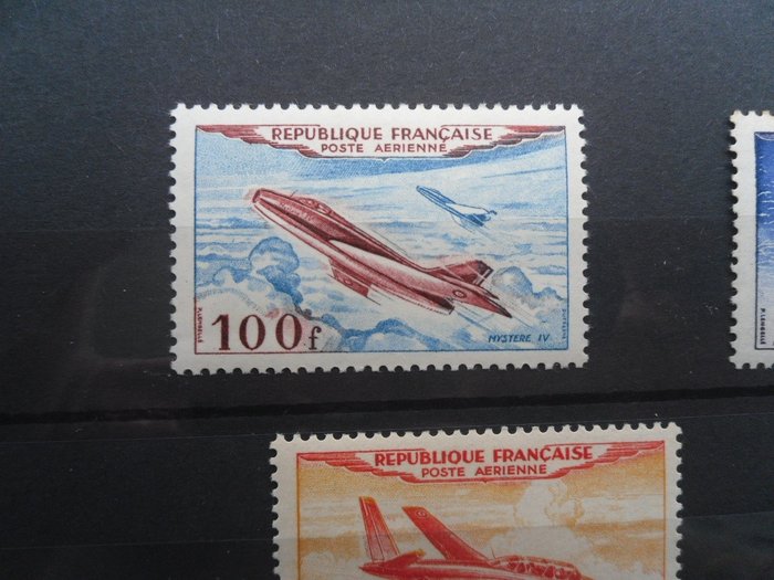 Image 2 of France 1954/1954 - Very nice lot of Airmail with the 1954 prototypes - Y et T (30 à 33)