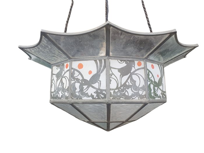 Image 3 of Stained Glass Hanging Lamp