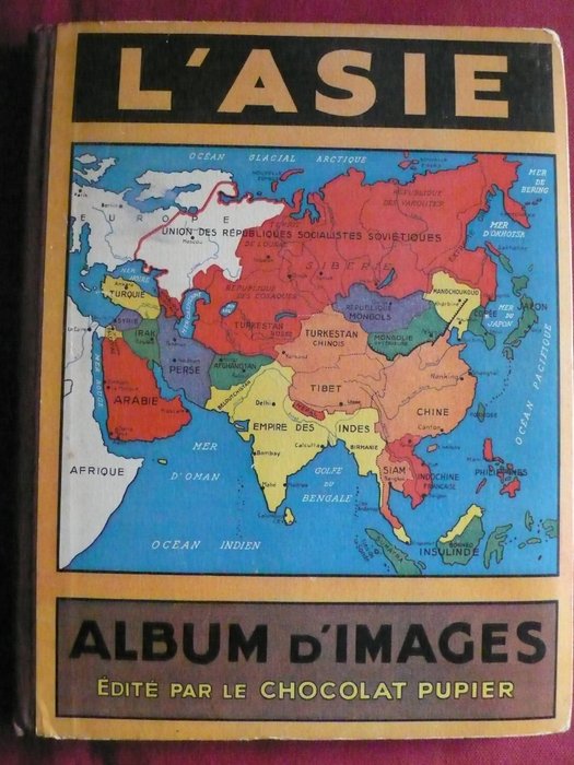 Image 2 of Les 4 albums d'images du Chocolat Pupier avec leurs 990 chromos: Europe, Asie, Afrique et Amérique