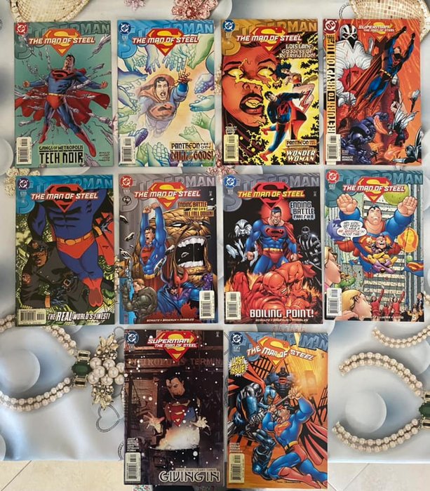 Image 3 of Superman - superman the man of steel x 45 comics sequential numbers (98 - 134) + 10 special - Stapl