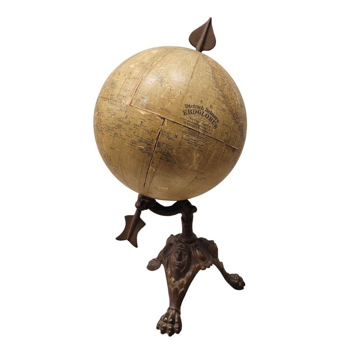 Preview of the first image of Terrestrial Globe - Dietrich Reimers (1) - Iron (cast/wrought), Papier-mache - Early 20th century.