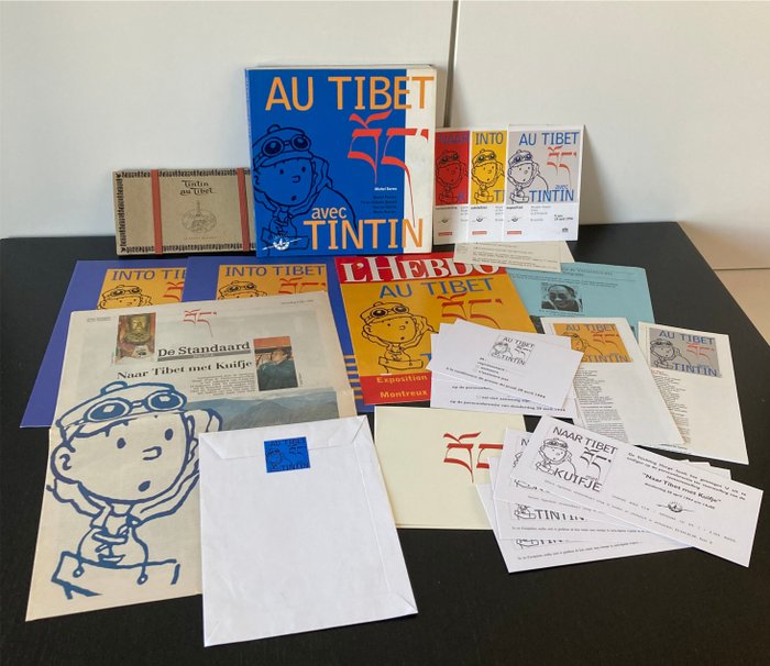 Preview of the first image of Tintin - "Au Tibet avec Tintin" - Exposition 1994 - Cartes, livre, flyers... - (1994/1995).