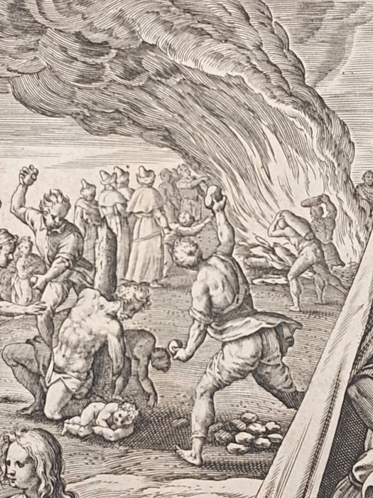 Image 3 of Adriaen Collaert ( 1560-1618), da Maarten de Vos - "Il ladro punito"
