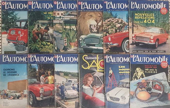 Preview of the first image of Books - L'Automobile Magazine1960Année complète - 1950-1960.