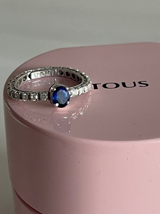 Image 3 of Tous - 18 kt. Gold - Ring - 0.48 ct Sapphire
