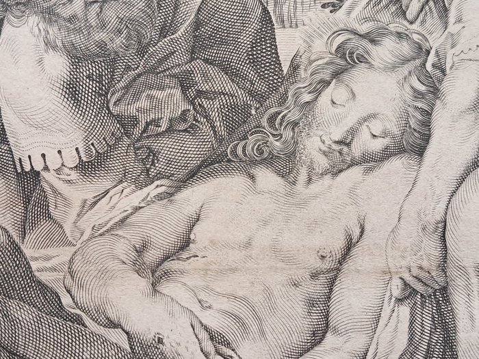 Image 3 of Federico Barocci (1535-1612); Raffaello Guidi (1540-1613) - "Deposizione di Cristo nel sepolcro" -