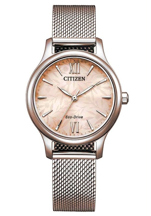 Preview of the first image of Citizen - Lady White Flora Pink Color - 2023CZEM089 - Women - 2023.