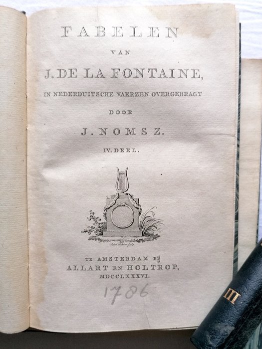 Image 3 of J. De La Fontaine - Fabelen van J. De La Fontaine - 1786/1786