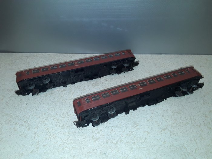 Image 3 of Märklin H0 - 4072/4073 - Passenger carriage - 2 passenger carriages and 2 buffet carriages - SJ