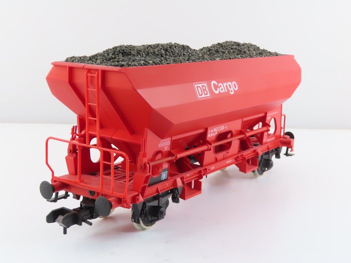 Preview of the first image of Märklin 1 - Freight carriage - 2-axis under/self-unloader type Fcs - DB Cargo.