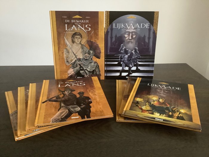 Preview of the first image of De Zwarte Loge - De Bewaker van de Lans 1 t/m 5 + De Lijkwade 1 t/m 4 - Hardcover - First edition -.