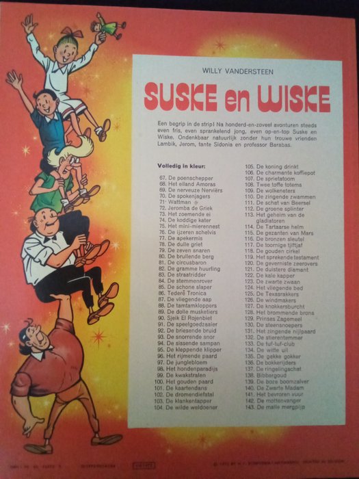 Image 3 of Suske en Wiske VK-142/143/144/145 - 4 albums met originele sticker - Softcover - First edition - (1
