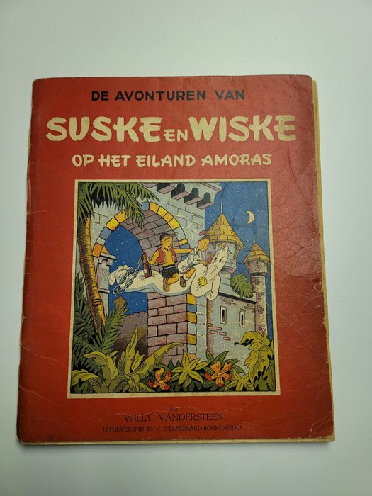 Preview of the first image of Suske en Wiske RV-01 - Op het eiland Amoras - Stapled - First edition - (1947).