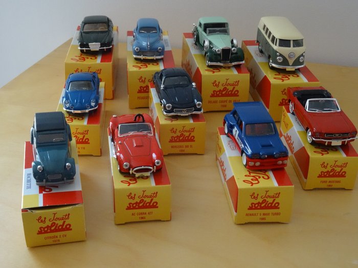 Preview of the first image of Solido - 1:43 - VW, Mercedes, Renault, Ford, Alpine, Jaguar, Peugeot, AC Cobra - Re-edition.