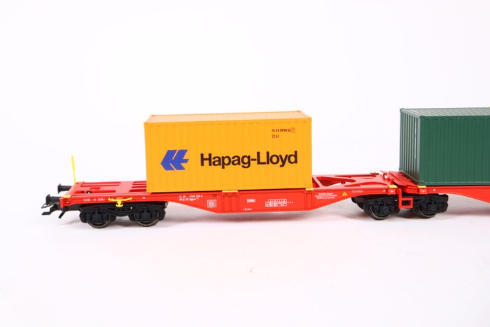 Image 2 of Märklin H0 - 47801 - Freight carriage - Double container wagon type Sggrss 80 - DB